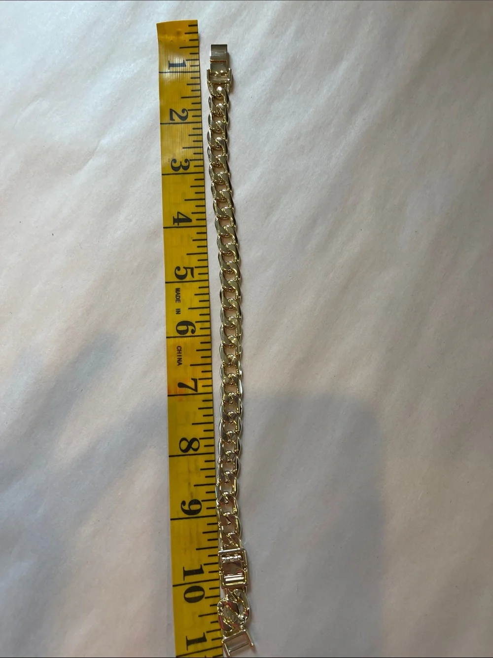 Gold Tone Chain Link Bracelet - Men’s  Accessory 11” inch long with extension